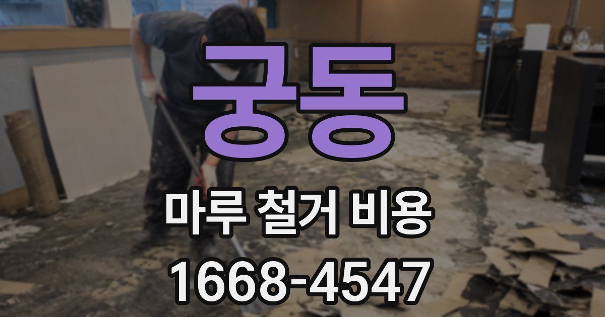 궁동 마루 철거 비용