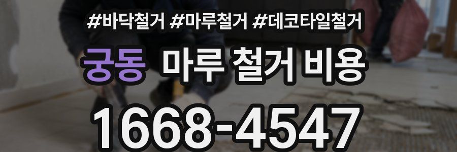 궁동 마루 철거 비용