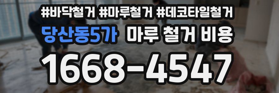 당산동5가 마루 철거 비용