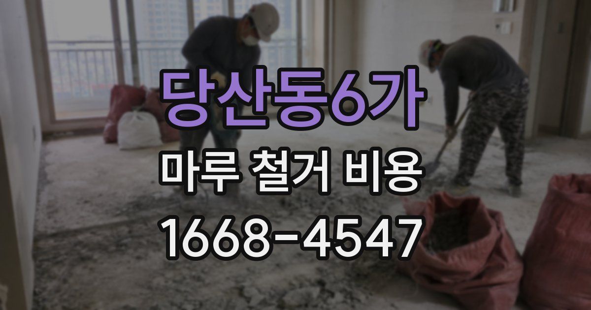 당산동6가 마루 철거 비용