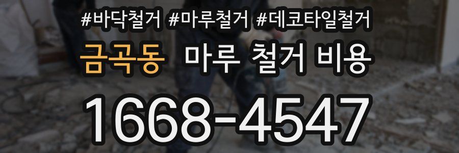 금곡동 마루 철거 비용