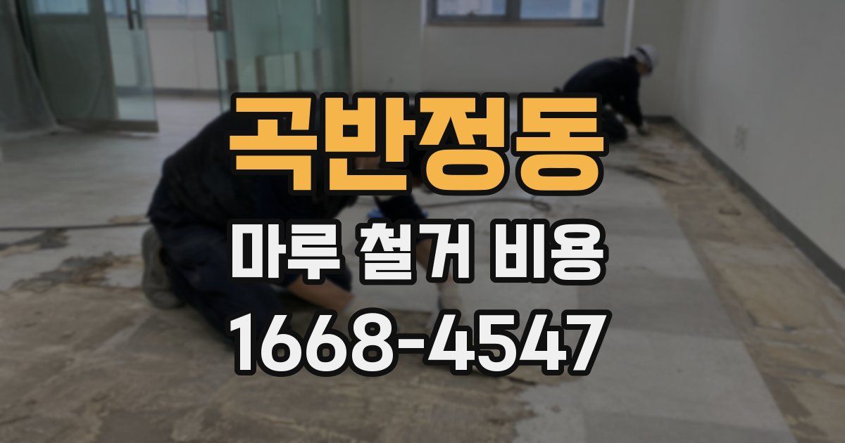 곡반정동 마루 철거 비용