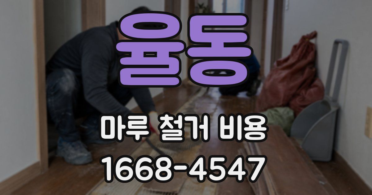 율동 마루 철거 비용