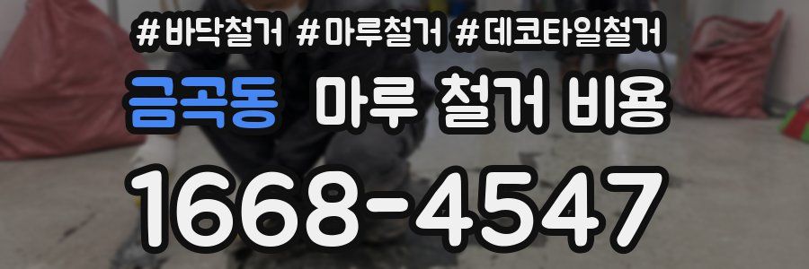 금곡동 마루 철거 비용