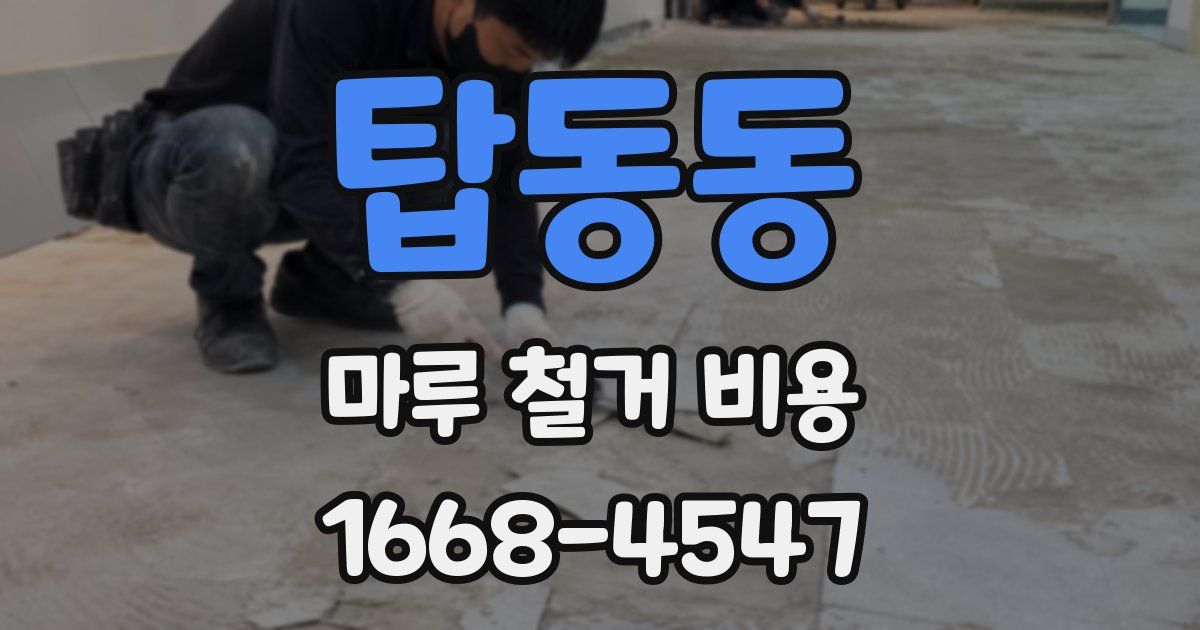탑동동 마루 철거 비용