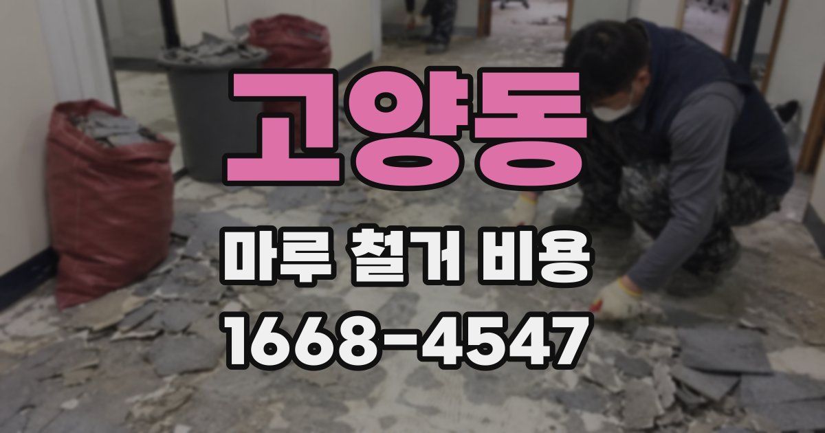 고양동 마루 철거 비용