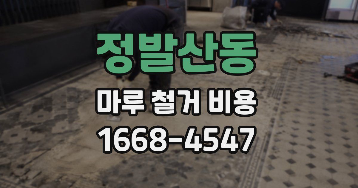 정발산동 마루 철거 비용