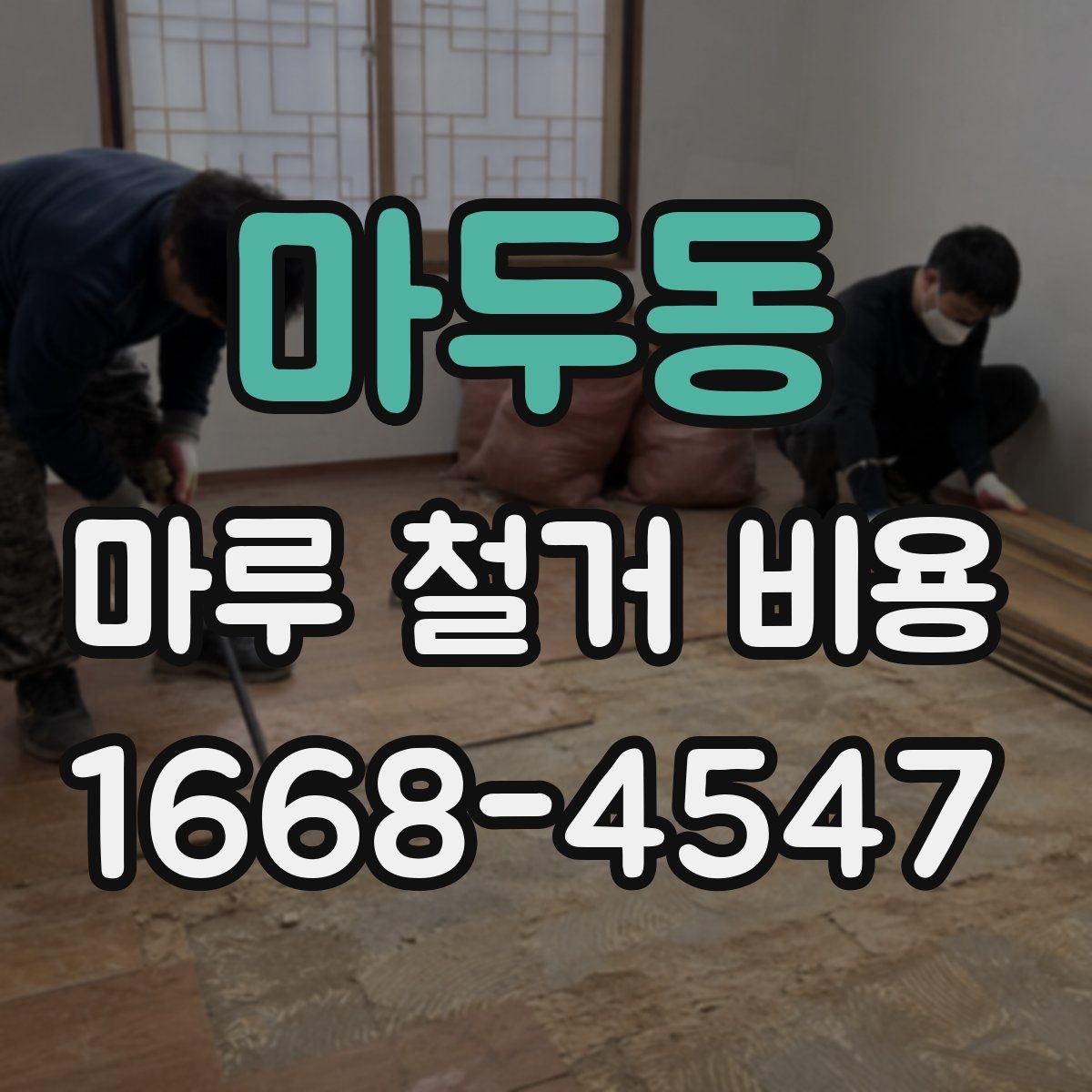 마두동 마루 철거 비용 철거 범위에 따라 달라지는 기준