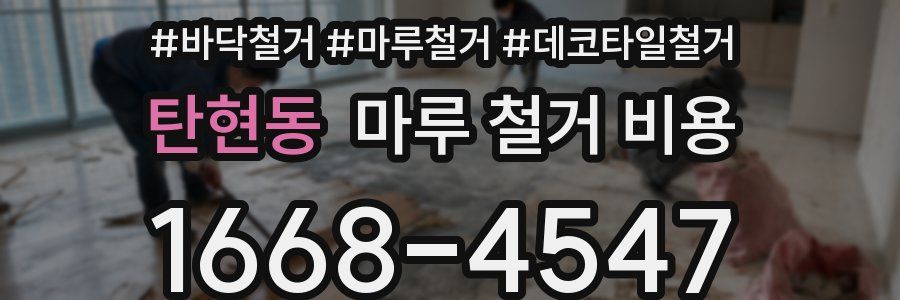 탄현동 마루 철거 비용