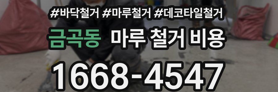 금곡동 마루 철거 비용