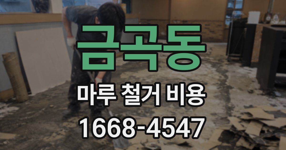 금곡동 마루 철거 비용