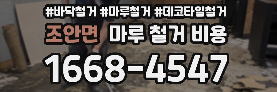 조안면 마루 철거 비용