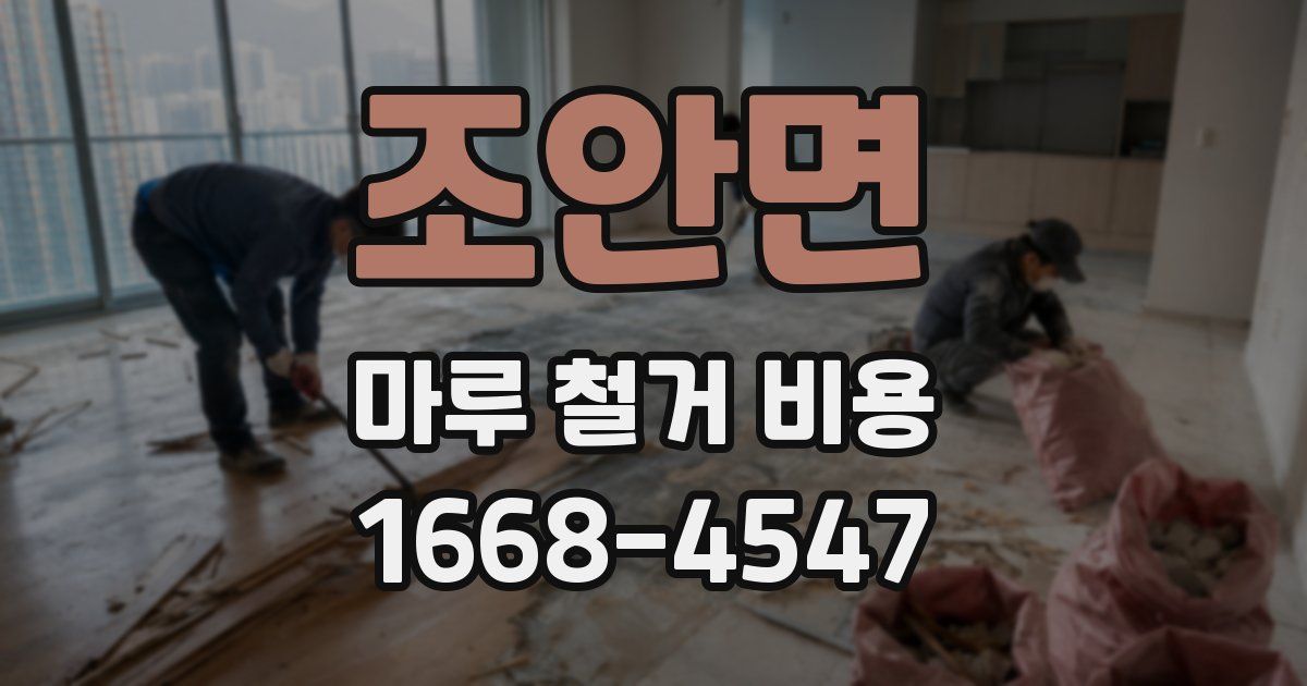 조안면 마루 철거 비용
