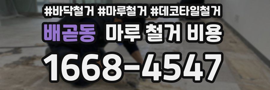 배곧동 마루 철거 비용