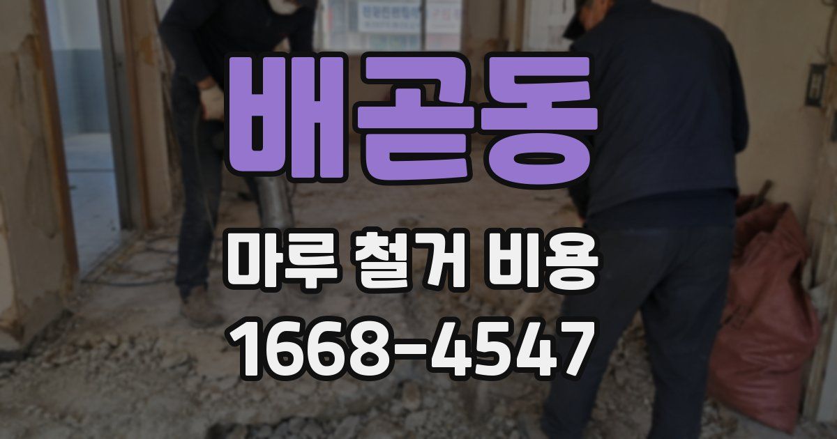배곧동 마루 철거 비용