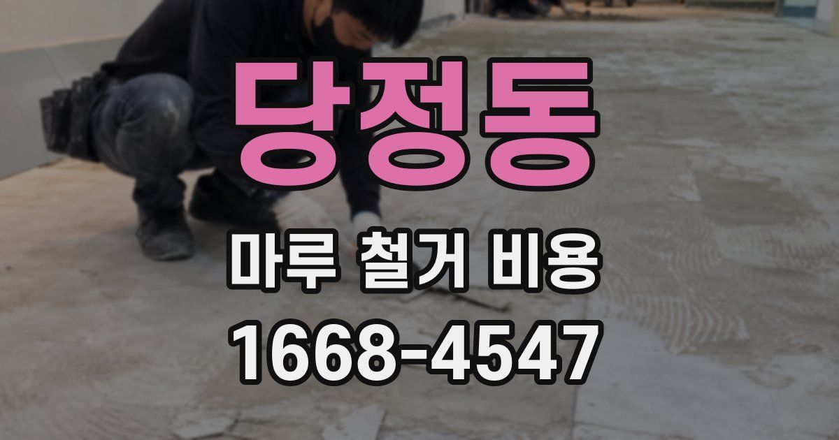 당정동 마루 철거 비용