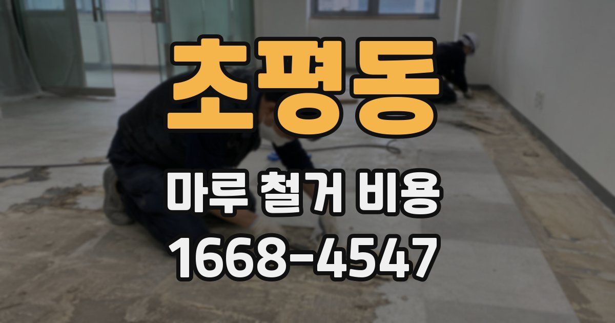 초평동 마루 철거 비용