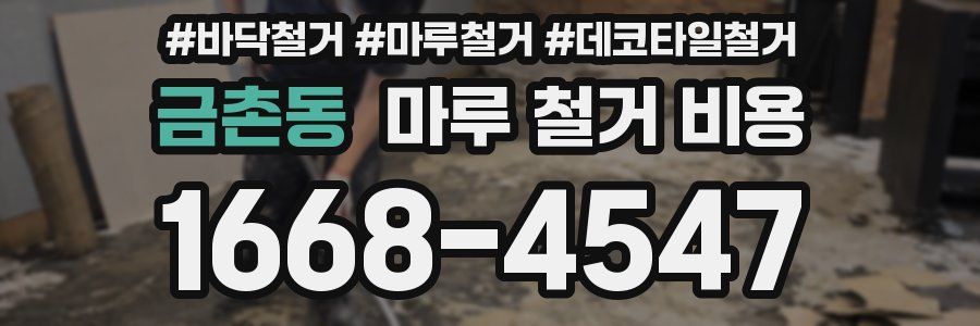 금촌동 마루 철거 비용