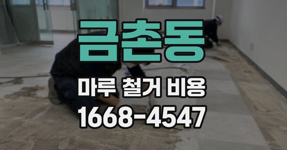 금촌동 마루 철거 비용
