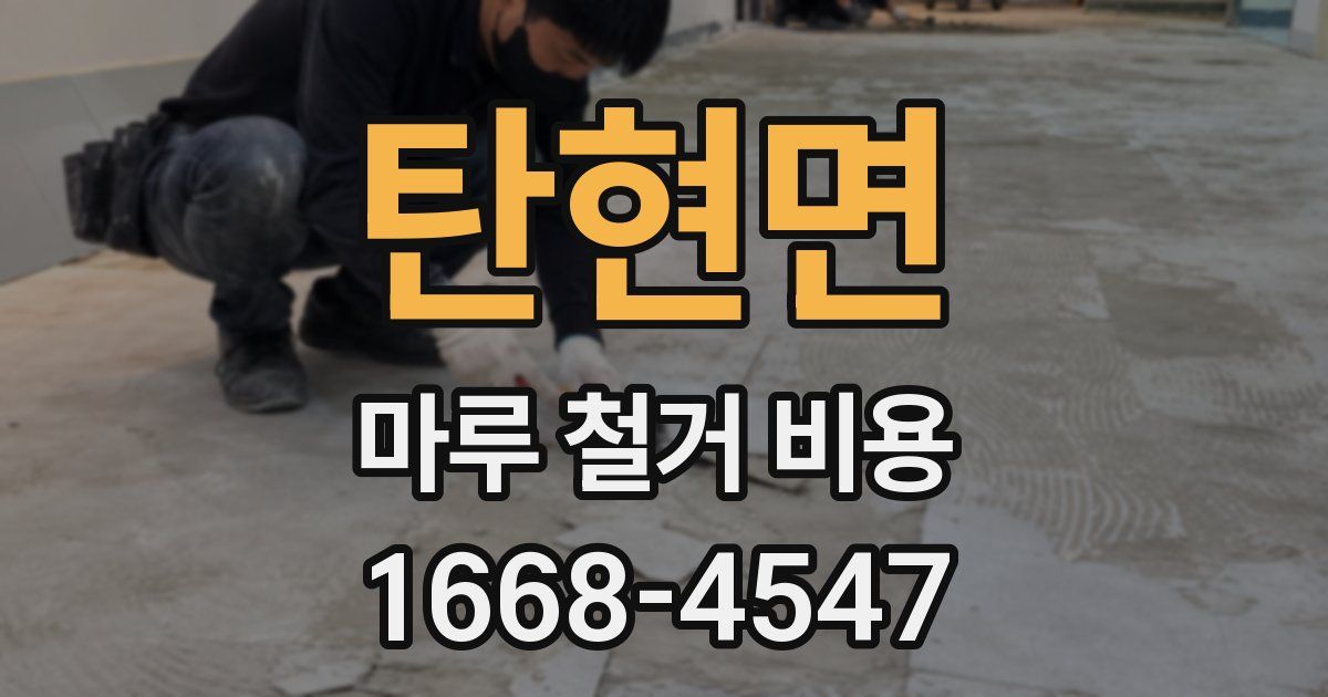 탄현면 마루 철거 비용