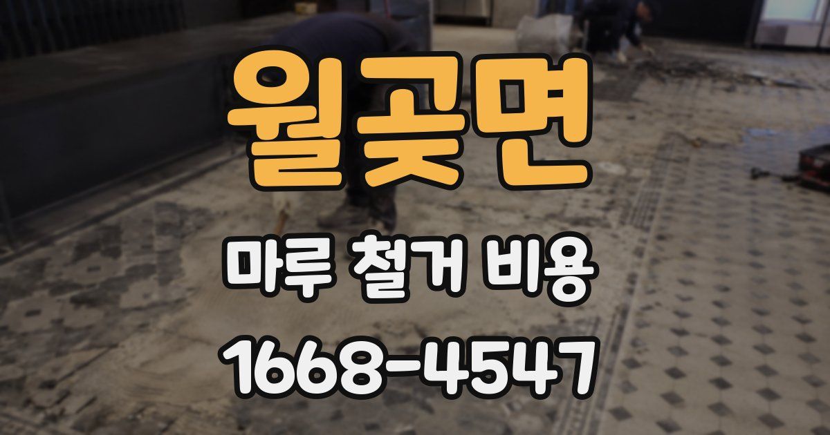 월곶면 마루 철거 비용