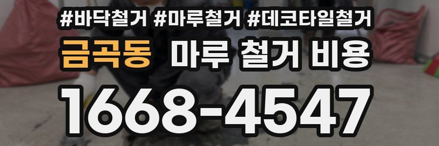 금곡동 마루 철거 비용