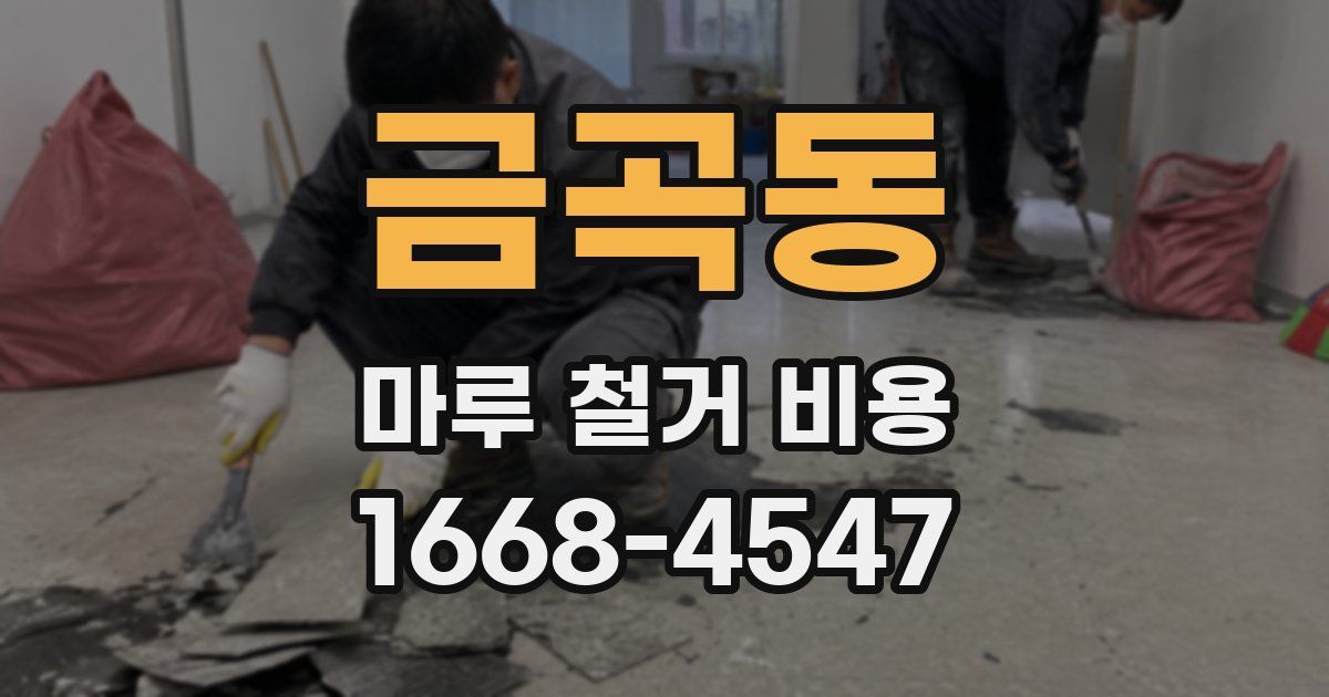 금곡동 마루 철거 비용