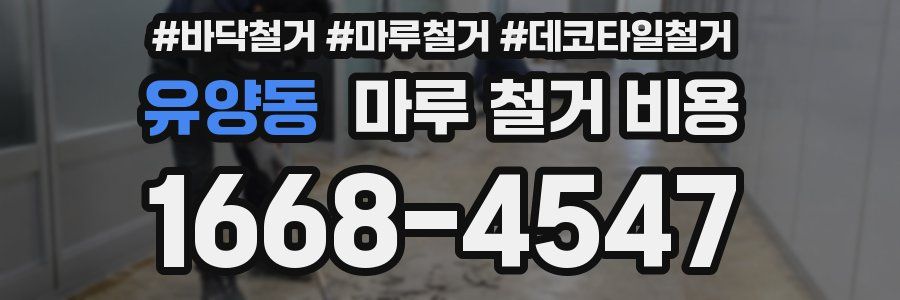 유양동 마루 철거 비용