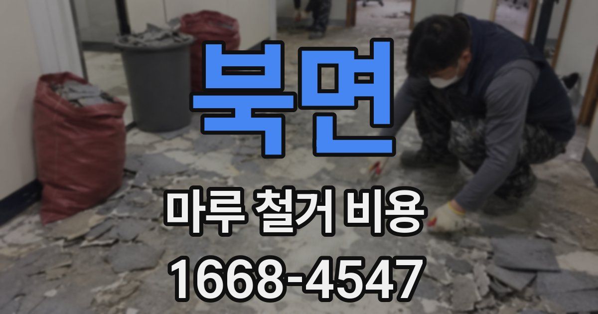 북면 마루 철거 비용