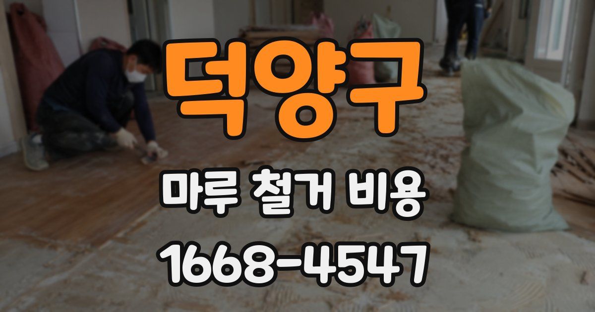 덕양구 마루 철거 비용