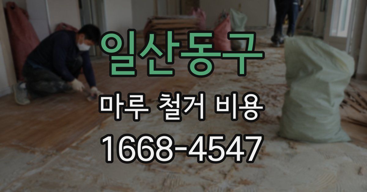 일산동구 마루 철거 비용