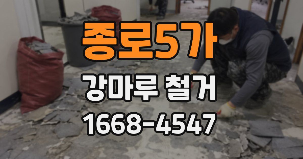 종로5가 강마루 철거