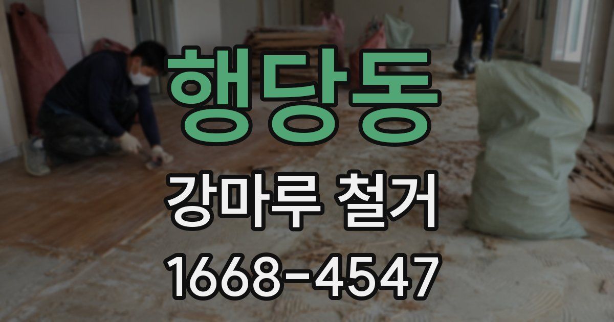행당동 강마루 철거