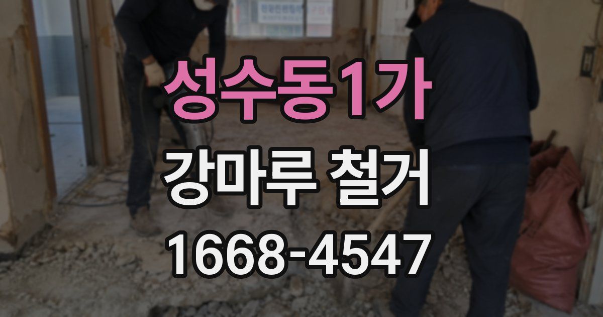성수동1가 강마루 철거