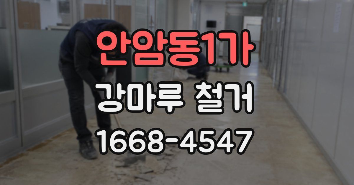 안암동1가 강마루 철거