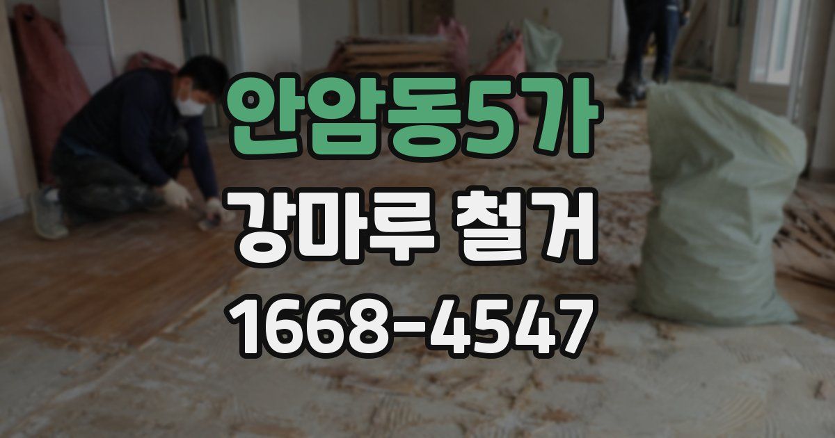 안암동5가 강마루 철거