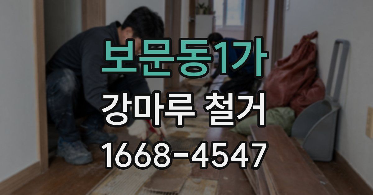 보문동1가 강마루 철거