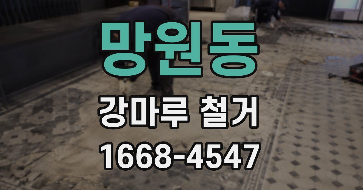 망원동 강마루 철거
