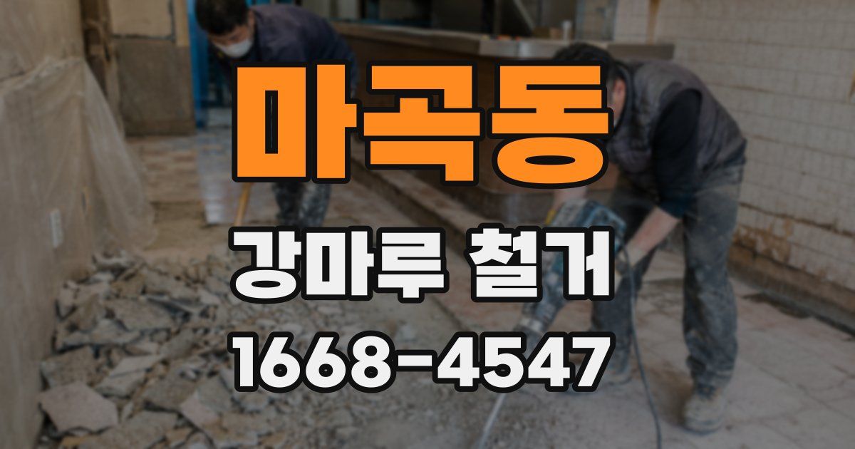 마곡동 강마루 철거