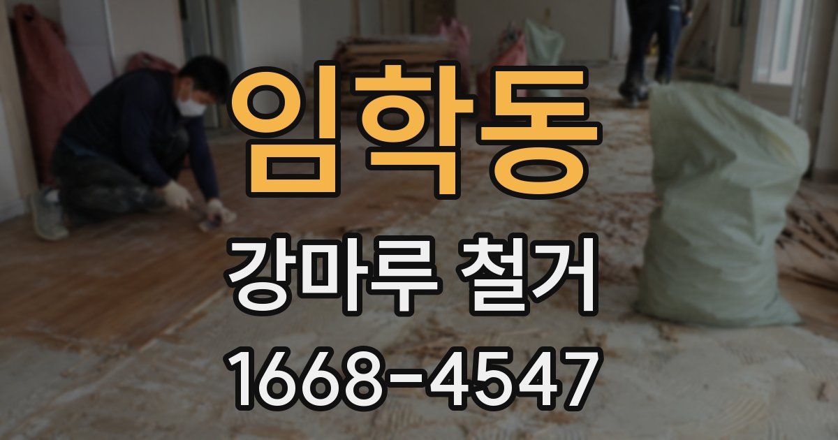 임학동 강마루 철거