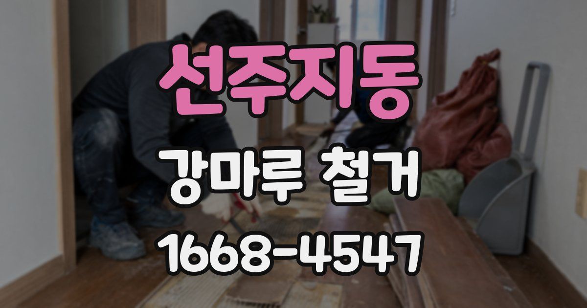 선주지동 강마루 철거