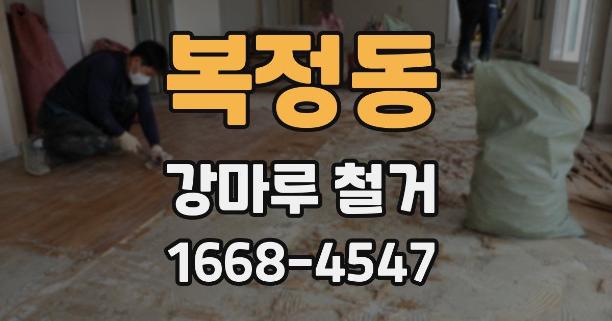 복정동 강마루 철거