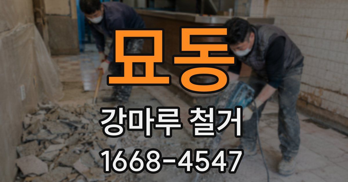 묘동 강마루 철거