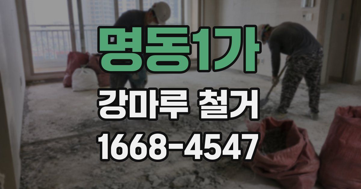 명동1가 강마루 철거