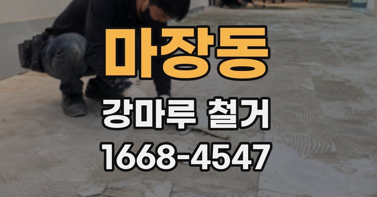 마장동 강마루 철거