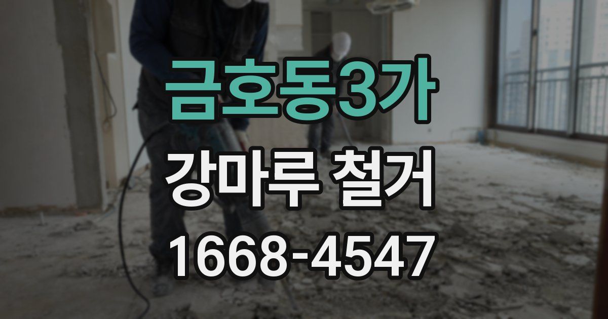 금호동3가 강마루 철거
