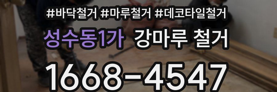 성수동1가 강마루 철거