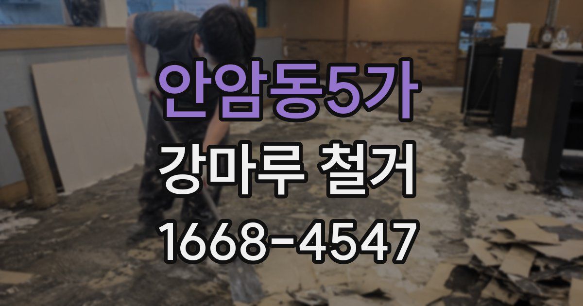 안암동5가 강마루 철거