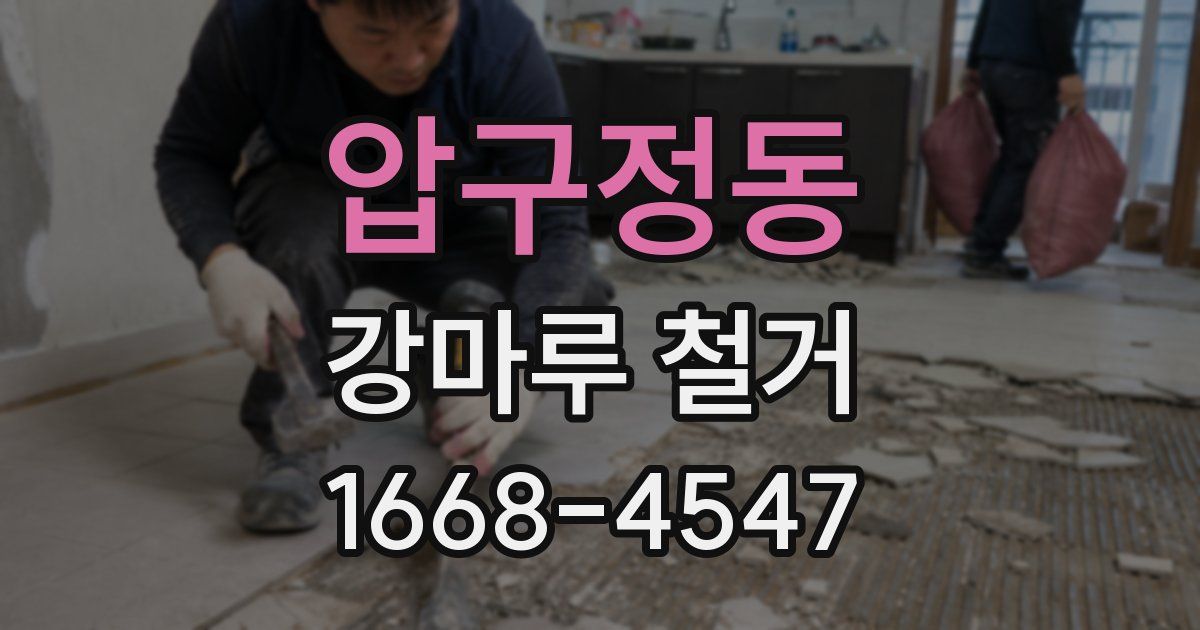 압구정동 강마루 철거