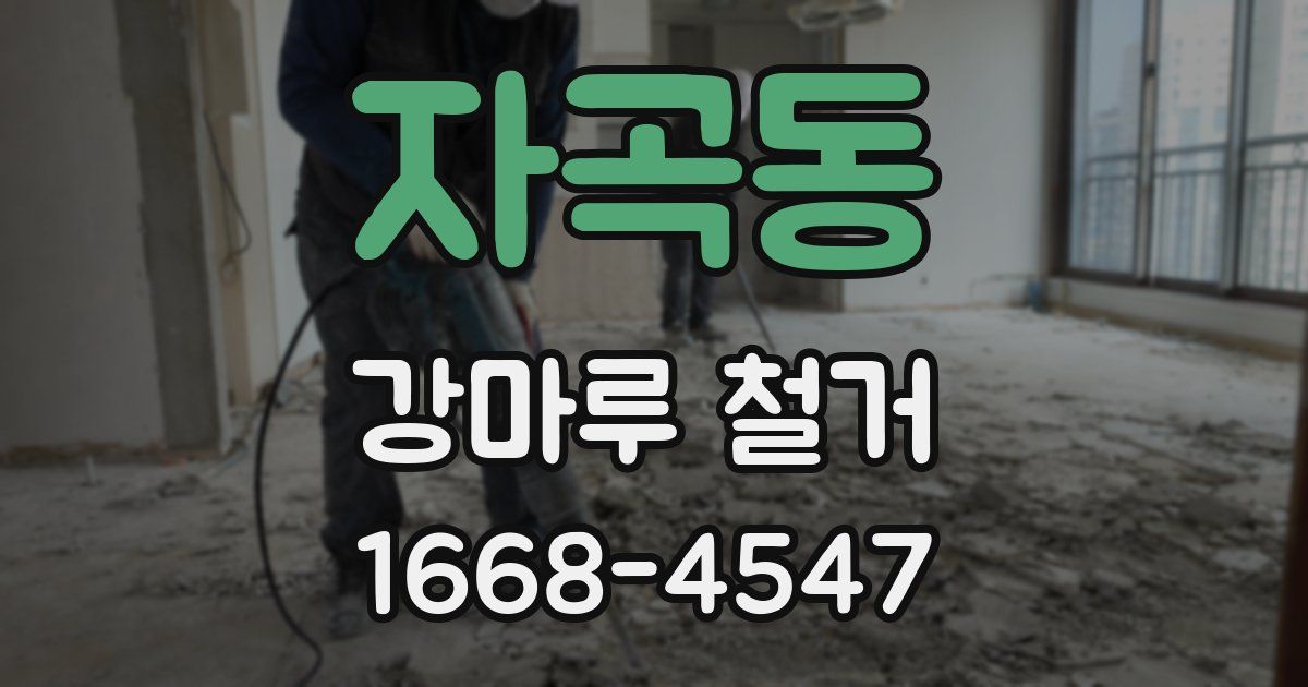 자곡동 강마루 철거